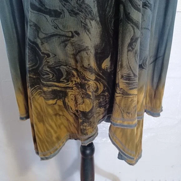 Parsley & Sage Women's Large Cowl Neck Crossover Hem Boho Long Sleeve Knit Tunic - Picture 5 of 10